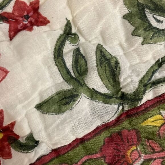 Pottery Barn Two RIA VOILE Pillow Shams Floral Cotton Cottage Core 26x26 - Picture 8 of 12